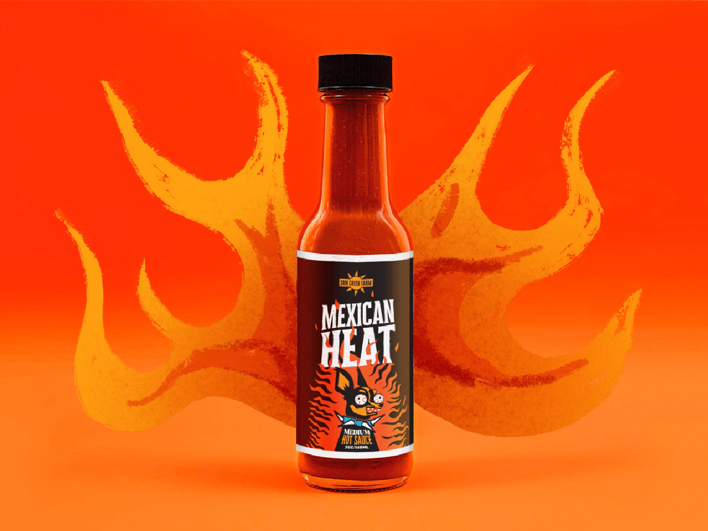 Sun creek hot sauce bottle