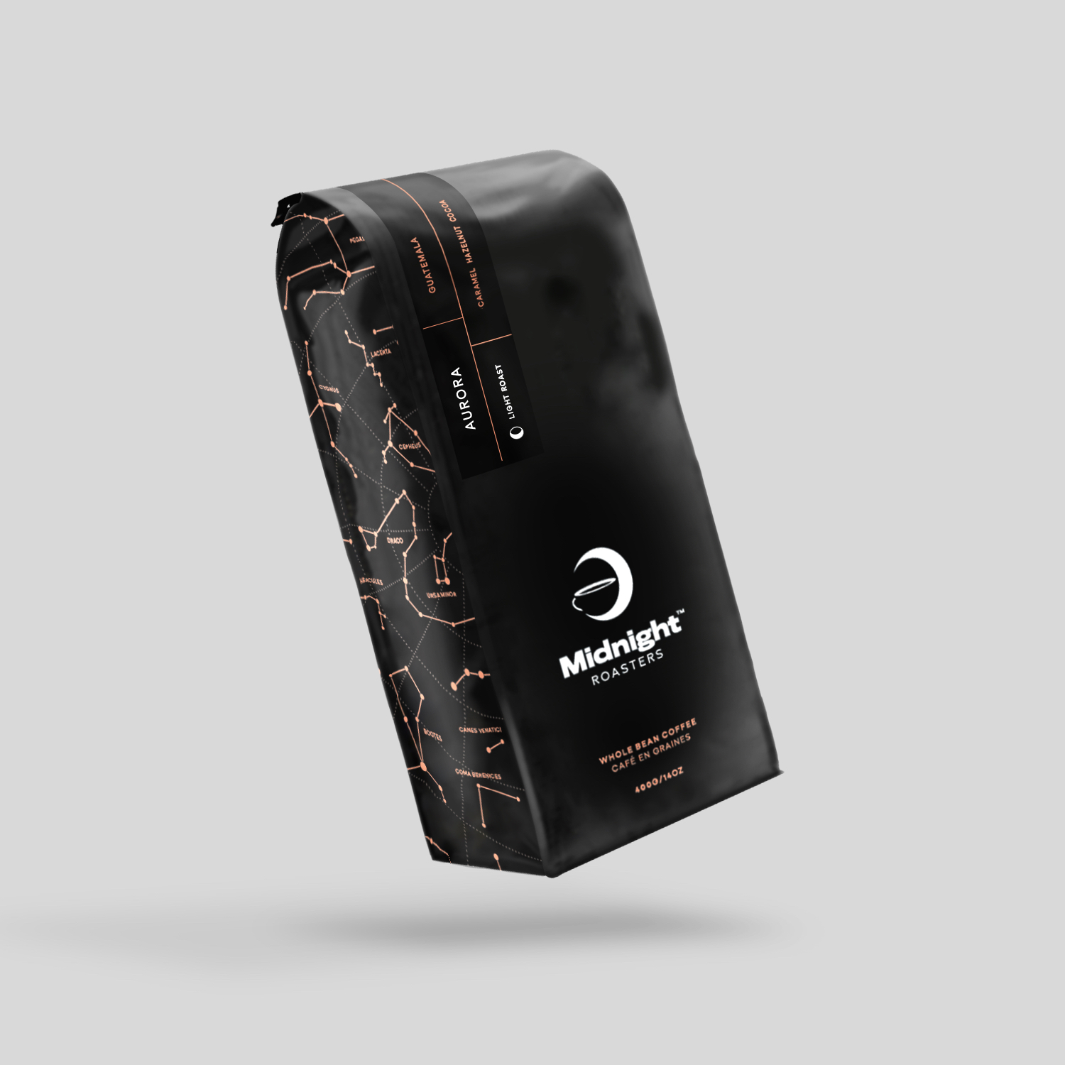 Midnight Roasters coffee packaging